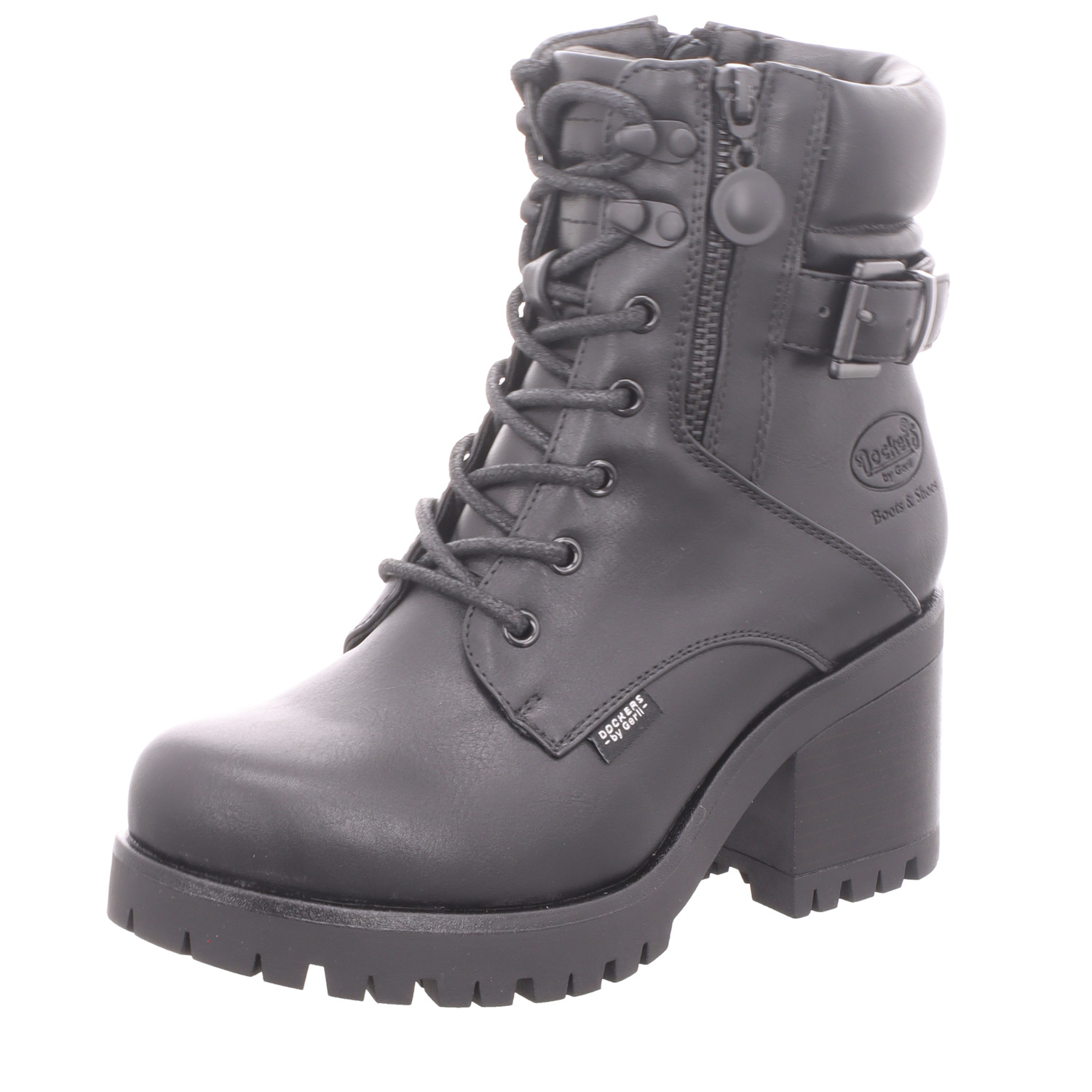 Dockers Damen-Schnürstiefelette Schwarz