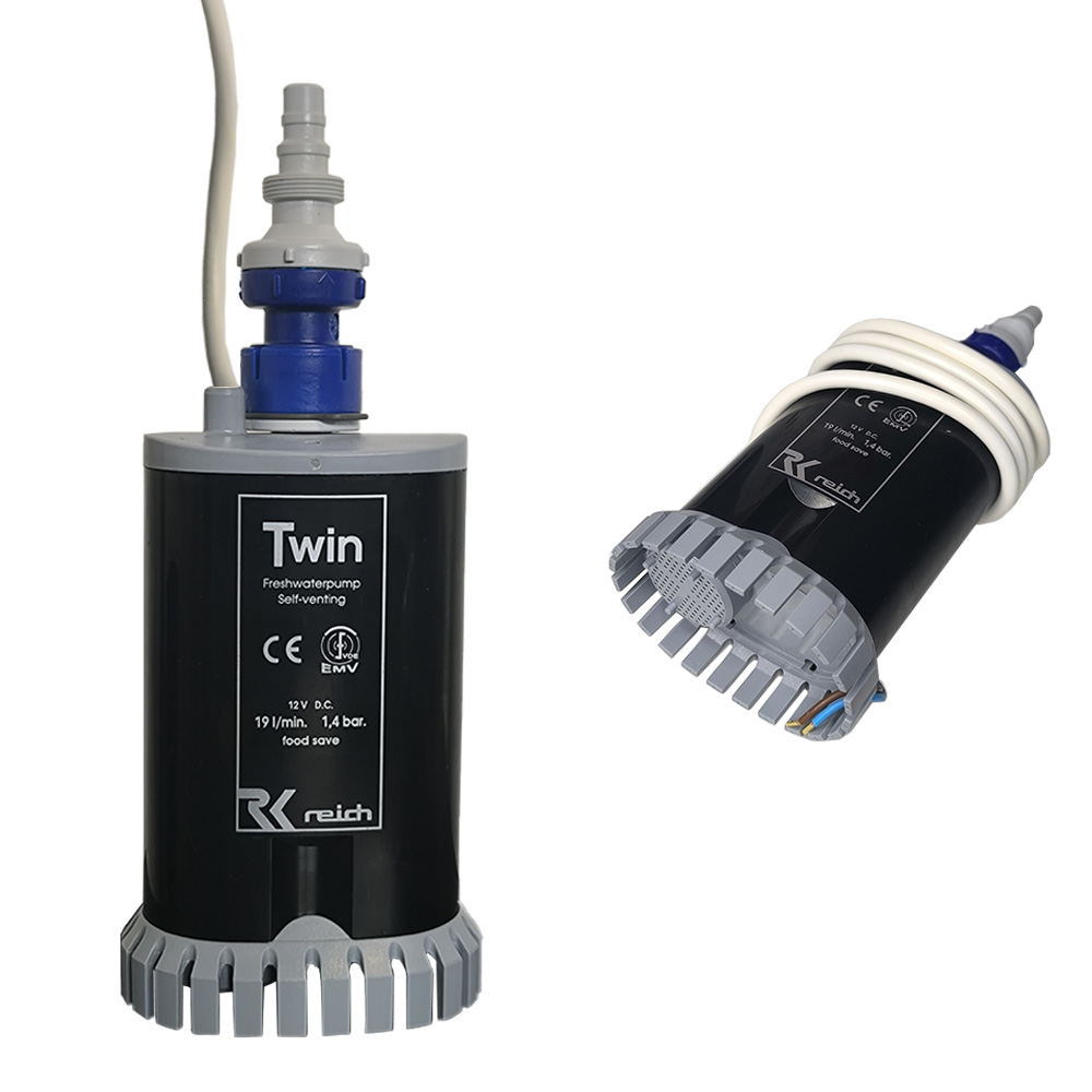 Pompe immergée 12V 19 L/min avec clapet anti-retour Twin REICH