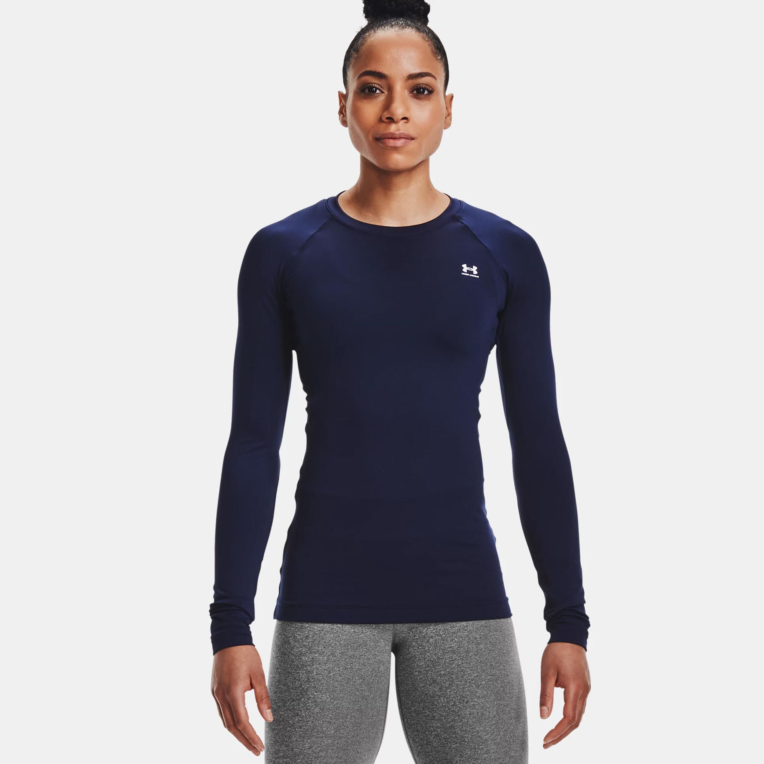 Under Armour Authentics Crew Haut Manches Longues Femmes - Bleu