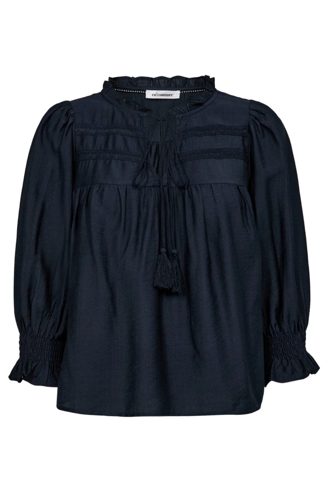 Co´Couture Heracc Tie Lace Ss Blouse 35536 61 ink