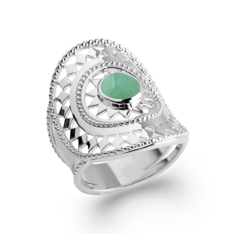 Bague Femme - Argent 925 - Aventurine