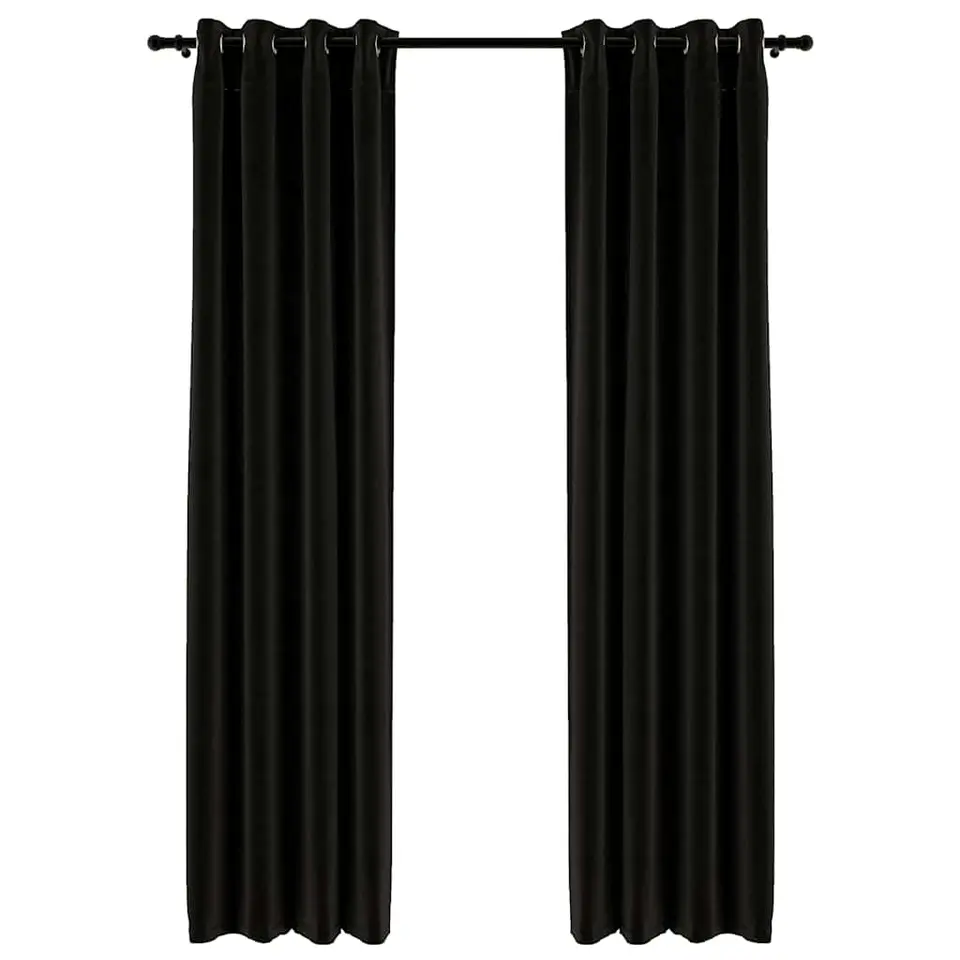 vidaXL - Gordijn - Antraciet - Stof - 140 x 225 cm - 2 stuks