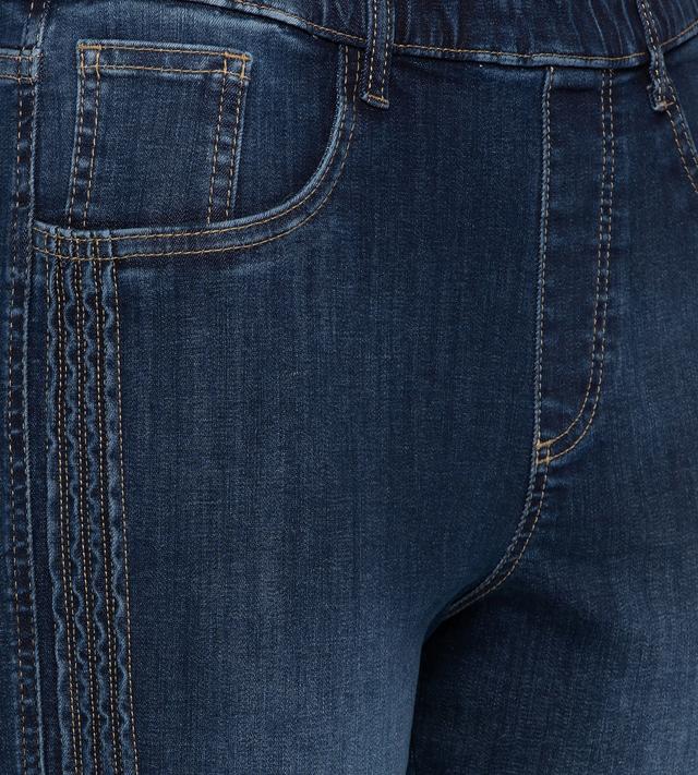 Schlupfjeans mit Biesen