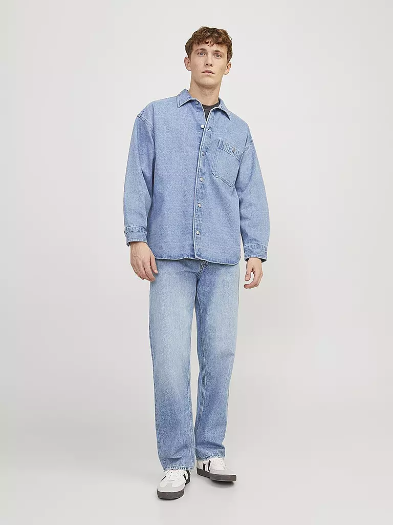 JACK & JONES Jeans Baggy Fit JJIEDDIE JJORIGINAL blau