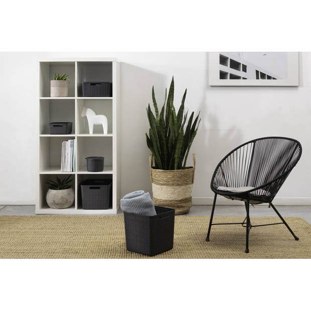 Curver Jute Mandje - Rond 2L - Donkergrijs