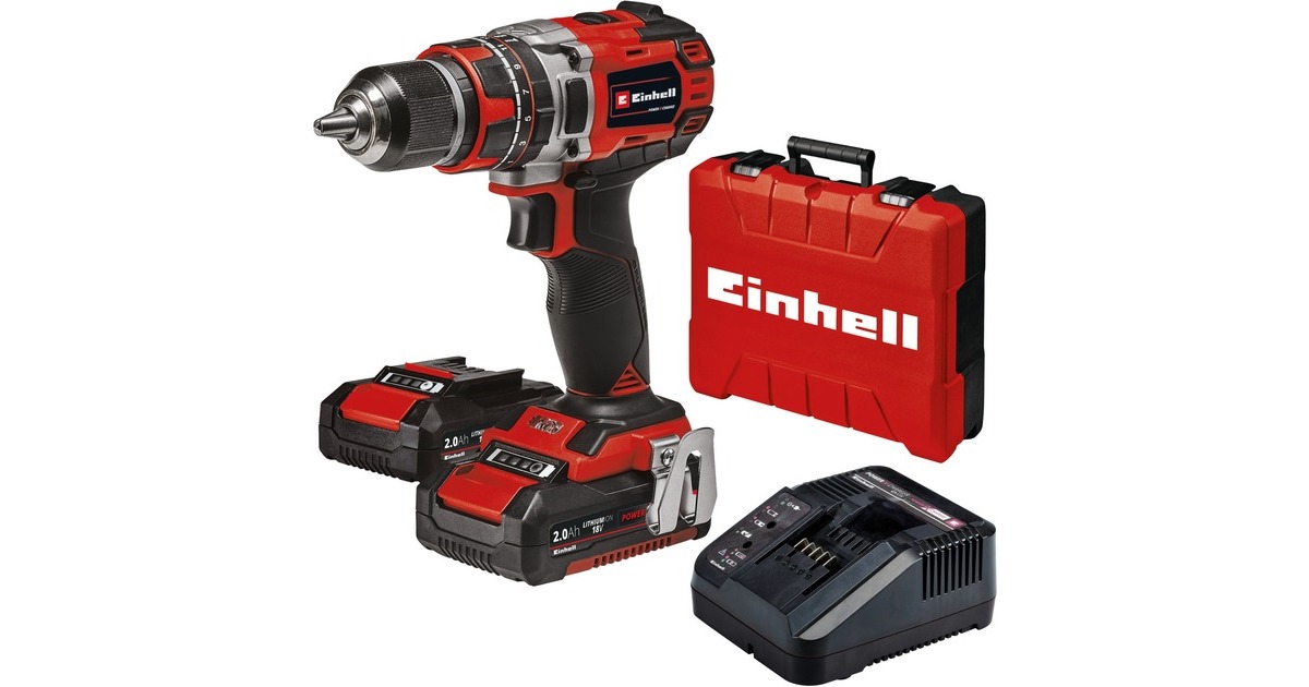 EINHELLTE-CD 18/50 Li-i BL Kit 2.0 Klopboor-/ Schroefmachine klopboorschroevendraaier  (Rood/zwart, Koffer, snellader en 2 accu's inbegrepen)