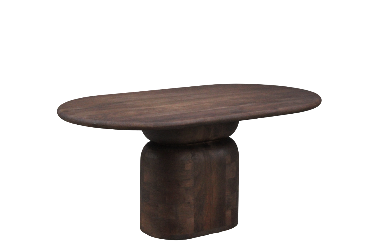 Eettafel Lissabon ovaal kolompoot 160cm