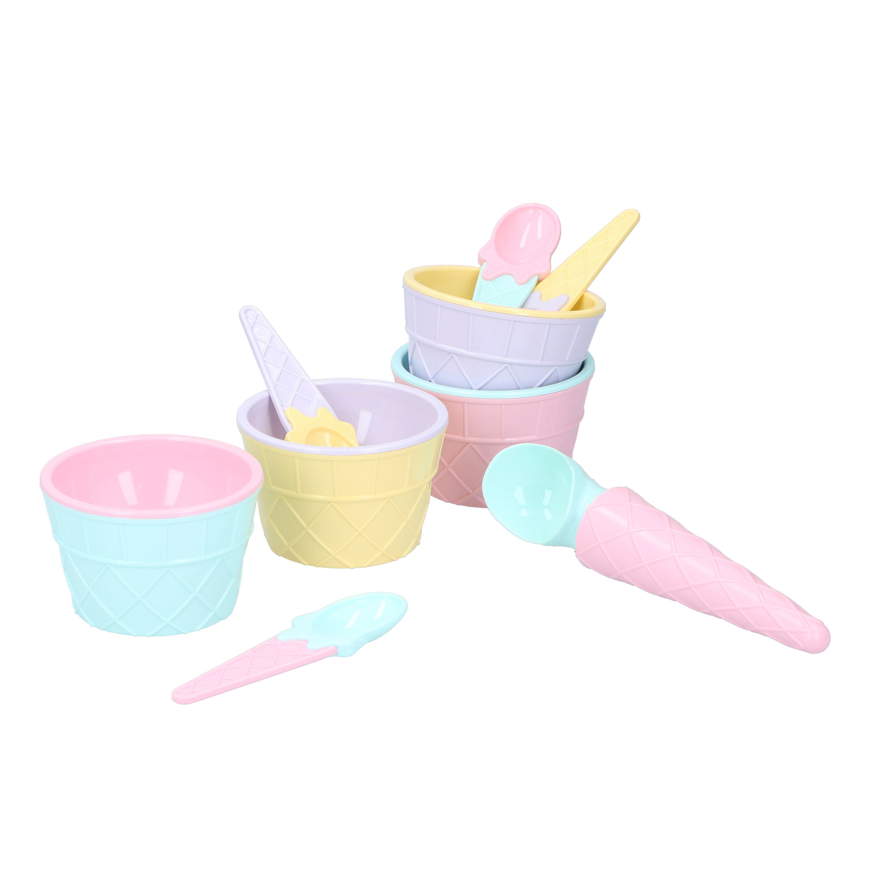 Geschirr für Glacé Set 9-teilig
