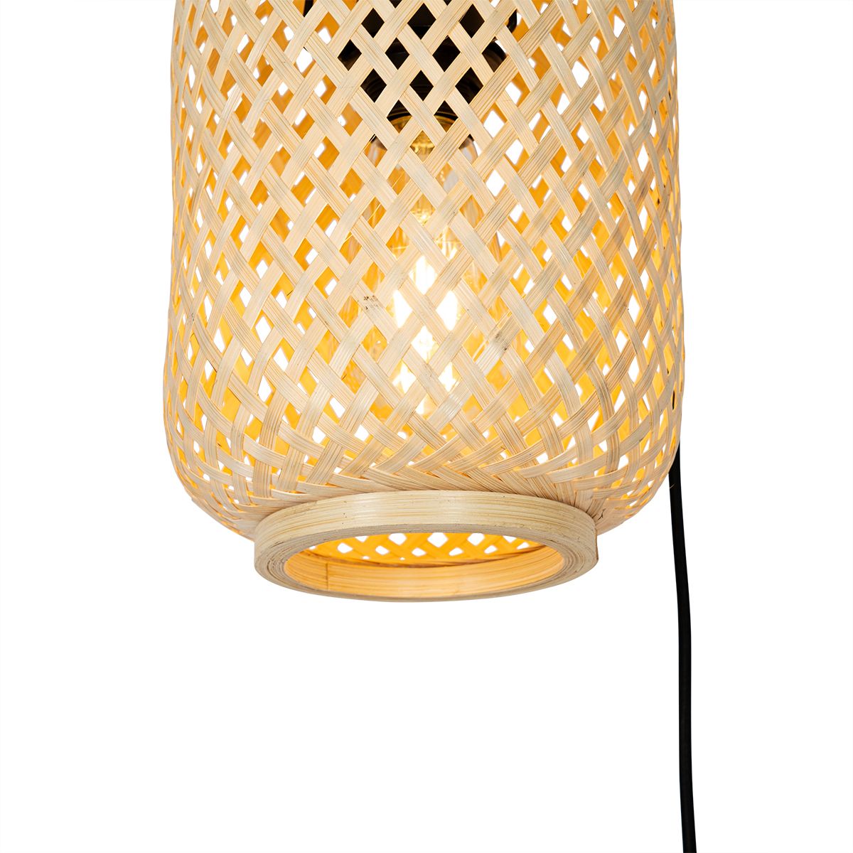 Oosterse hanglamp bamboe 3-lichts - Yvonne