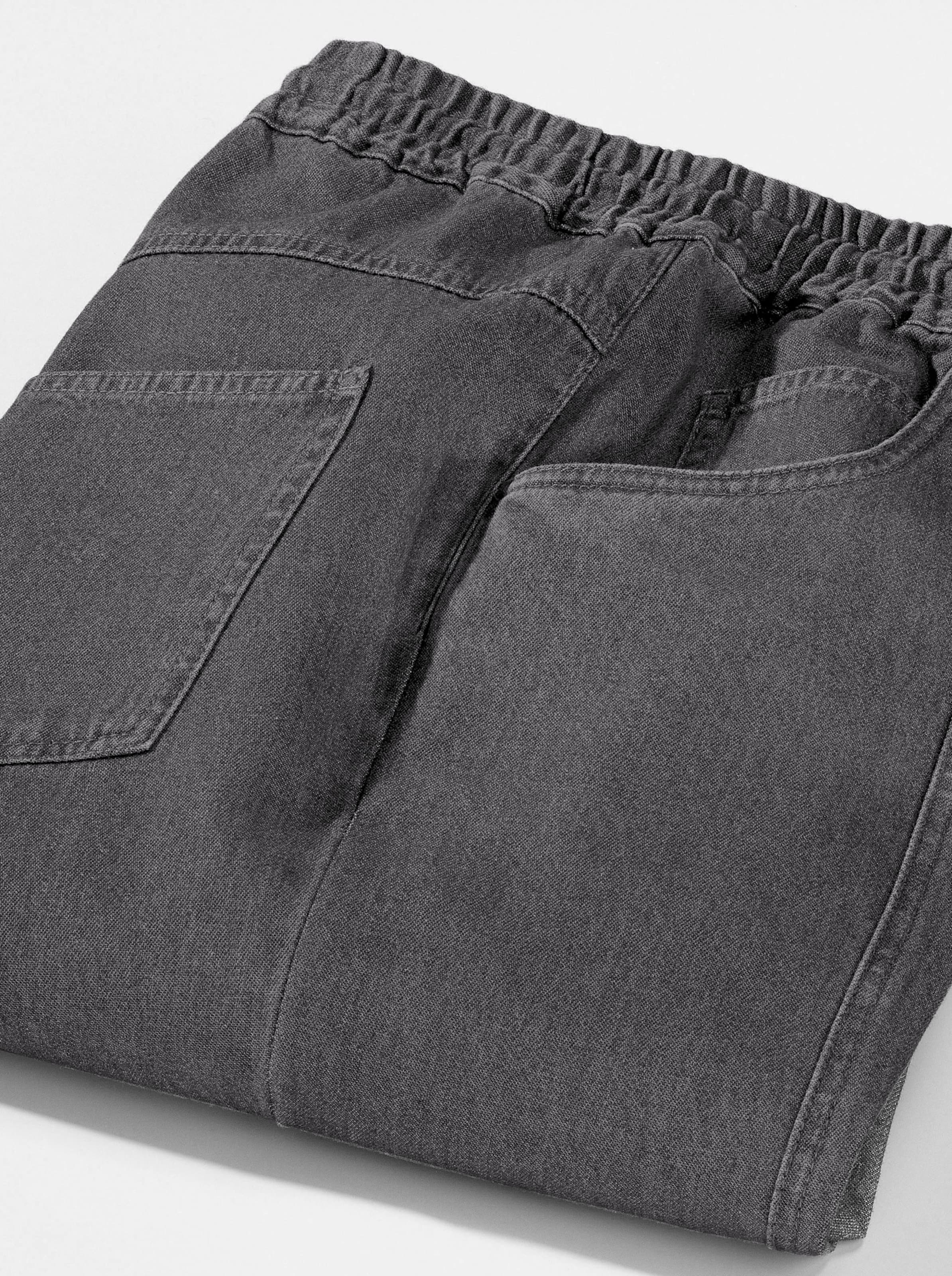 Schlupfhose in grey-denim
