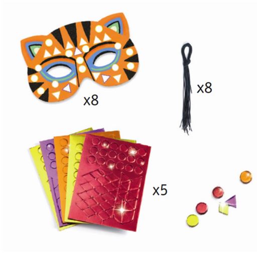 Djeco Diy Jungledyr Masker, Mosaik