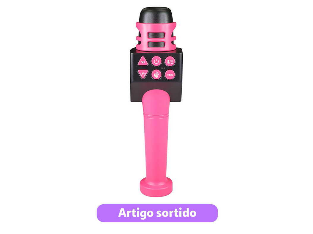 MICROFONE DE KARAOKE ONE TWO FUN 7X7X24CM