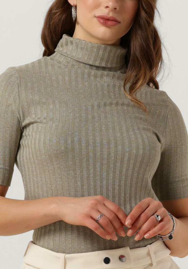 MY ESSENTIAL WARDROBE olijf my essential wardrobe top jannimw rollneck blouse