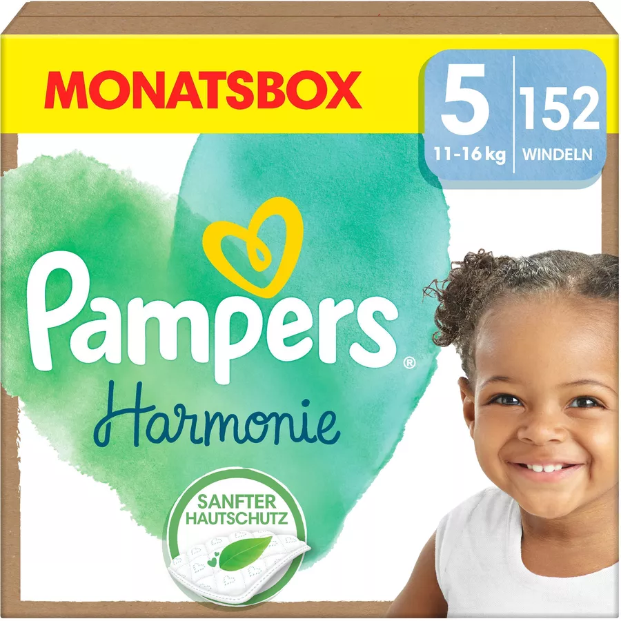 Pampers Harmonie Gr. 5, 11-16 kg, Monatsbox (1x152 Windeln)