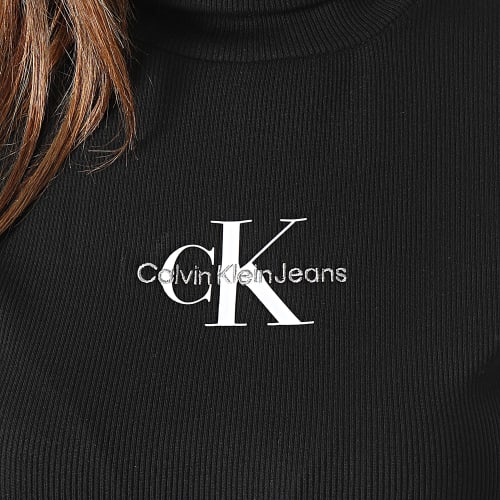 Tee Shirt Col Roulé Manches Longues Femme 2024 Noir