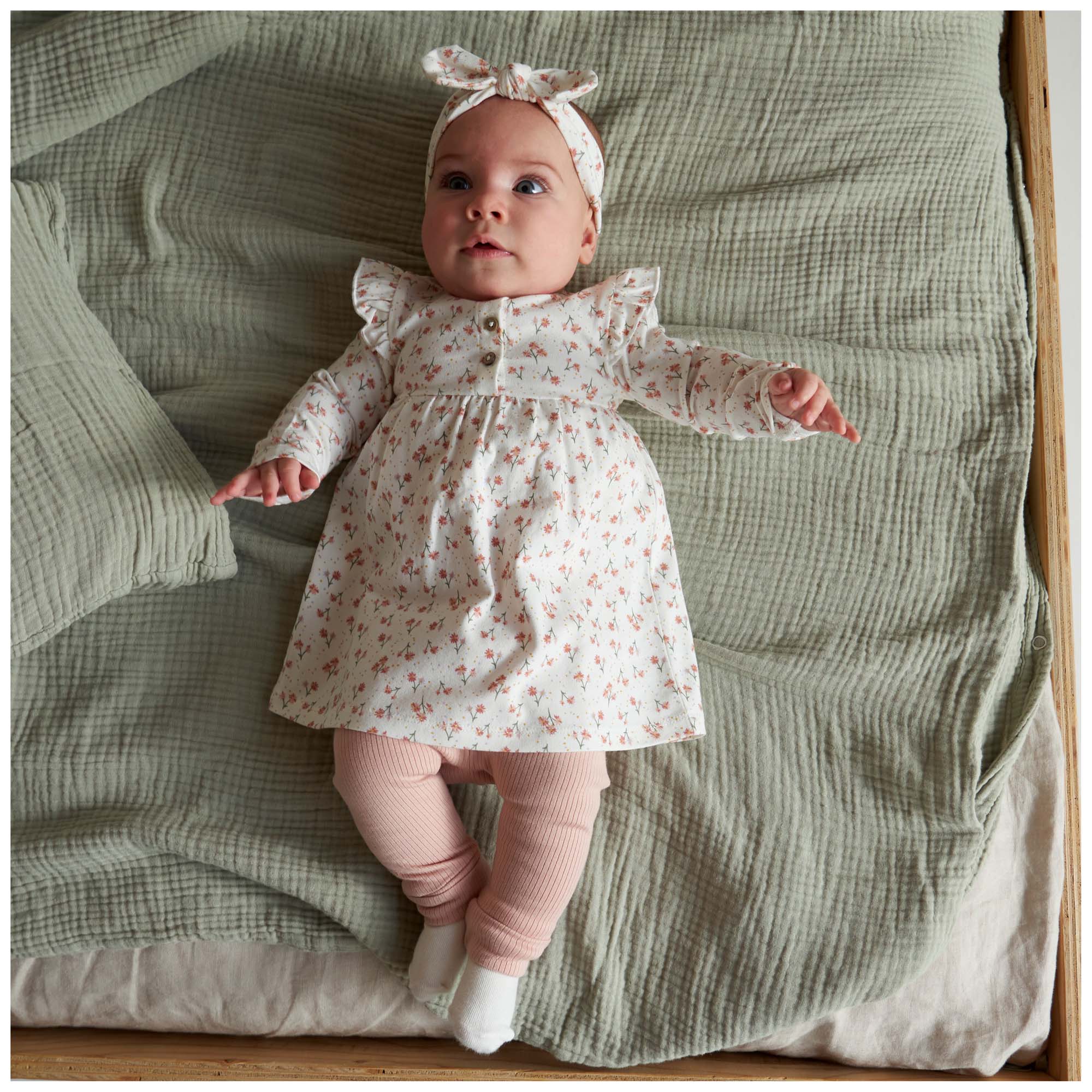Prénatal newborn broek rib  effen roze