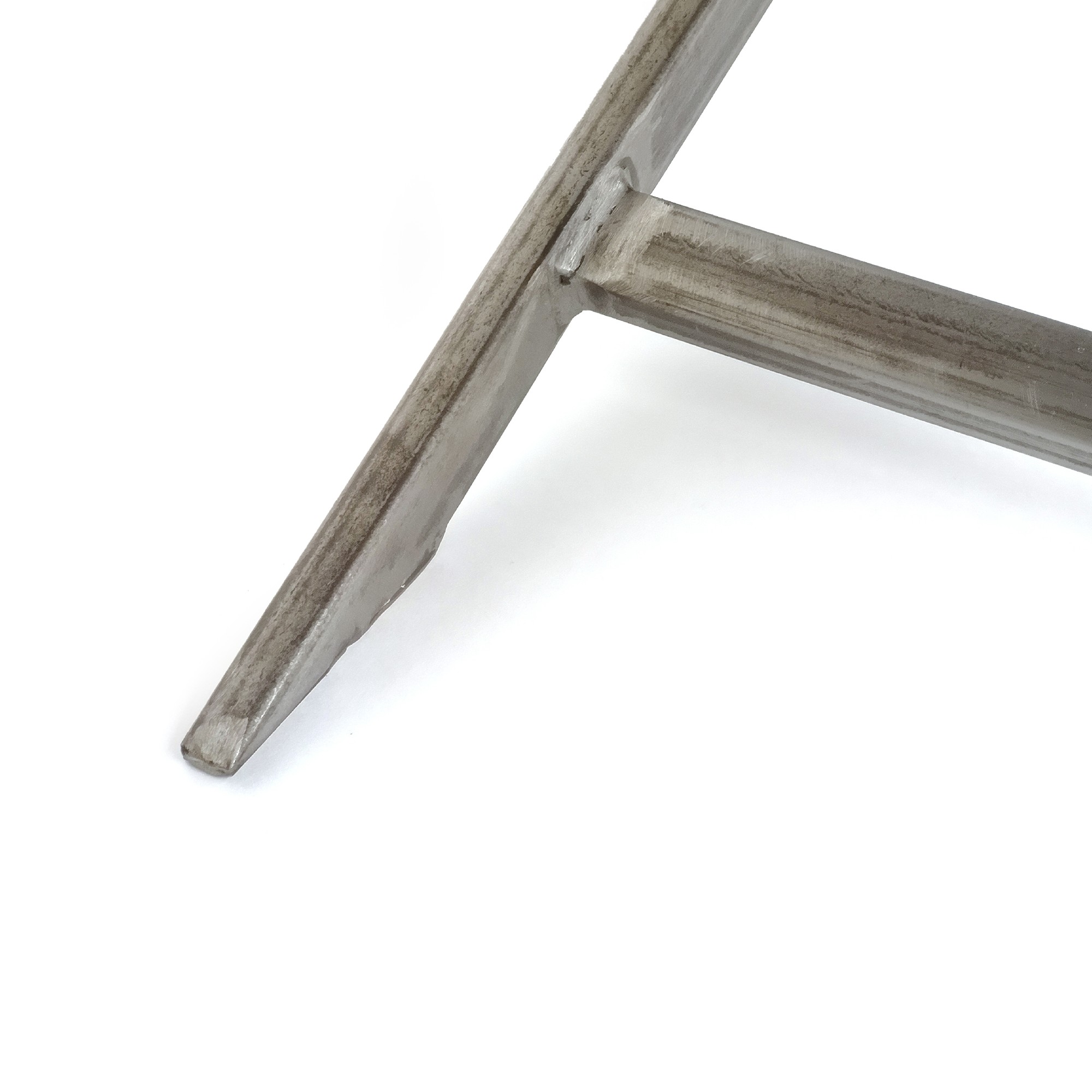 Scherenbank 'Oviedo', grau, T 120 cm, B 43 cm, H 50 cm von fischer's lagerhaus