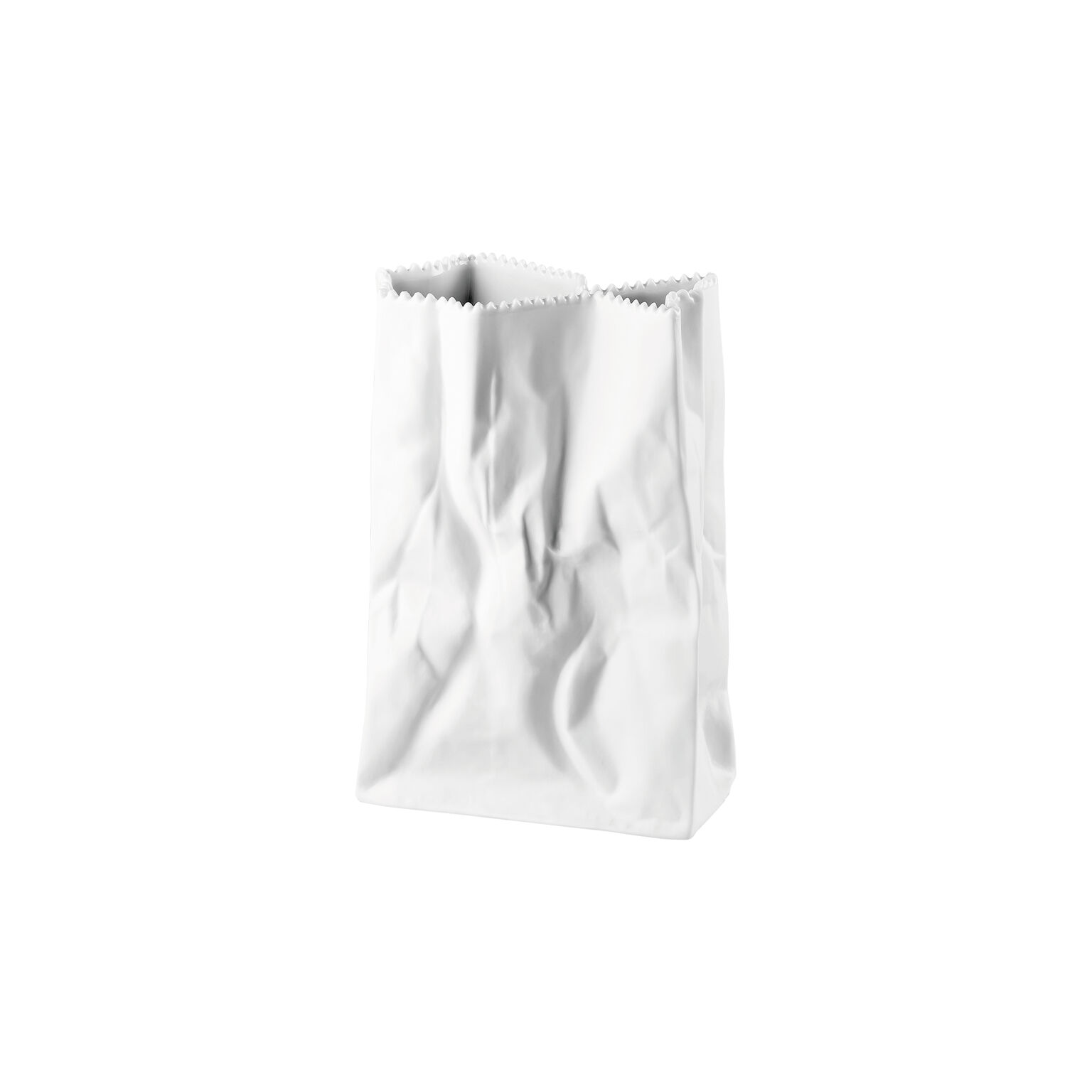 Do not litter Weiss matt Tütenvase 18 cm