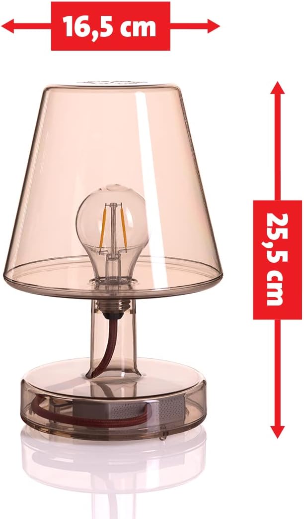 Fatboy® Transloetje Lampe | Braun | Tischlampe/Leselampe/Nachttischlampe | Kabellos | Wiederaufladbar mit Mini-USB
