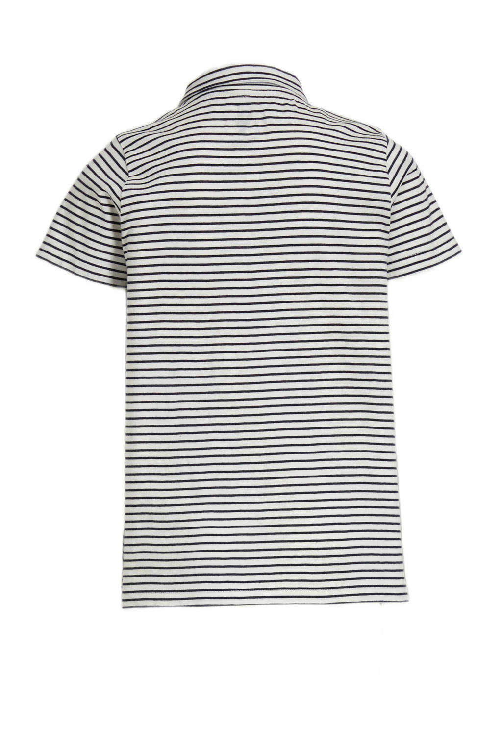 anytime gestreepte polo wit/blauw