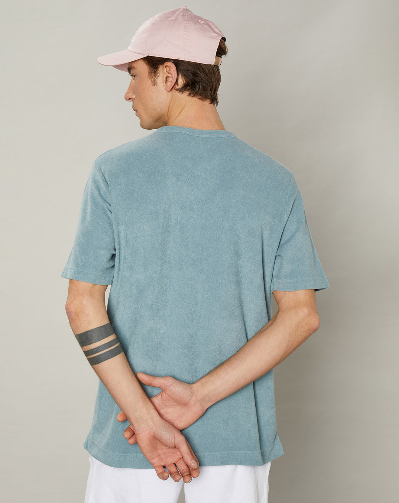 Hartford T-Shirt en éponge Pocket Crew oyster