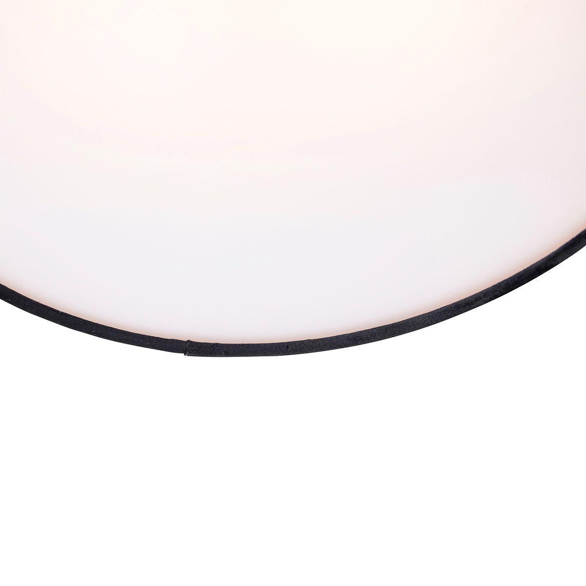 Moderne plafondlamp zwart 40 cm met gouden binnenkant - Drum