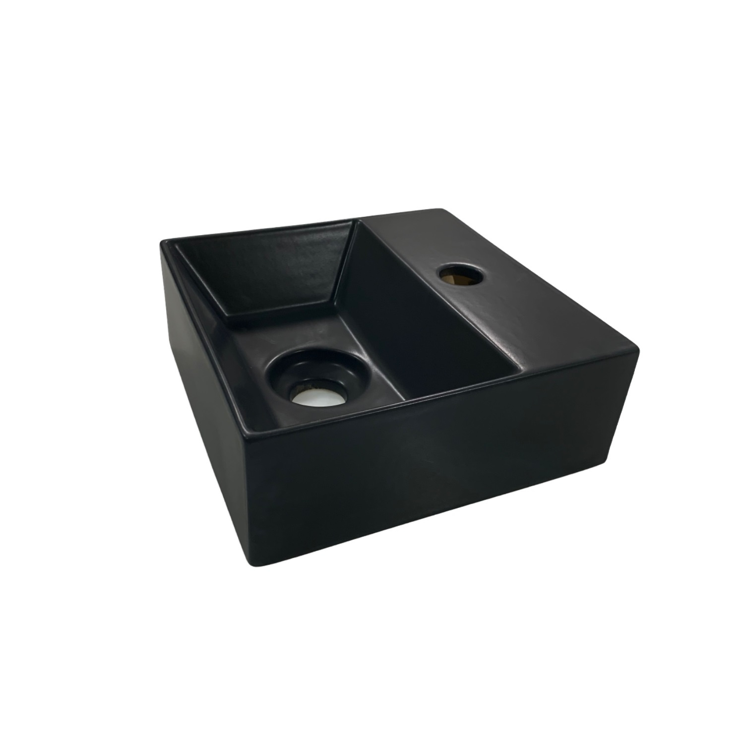 Salenzi Spy Fontein met clickwaste 30x30 cm mat zwart