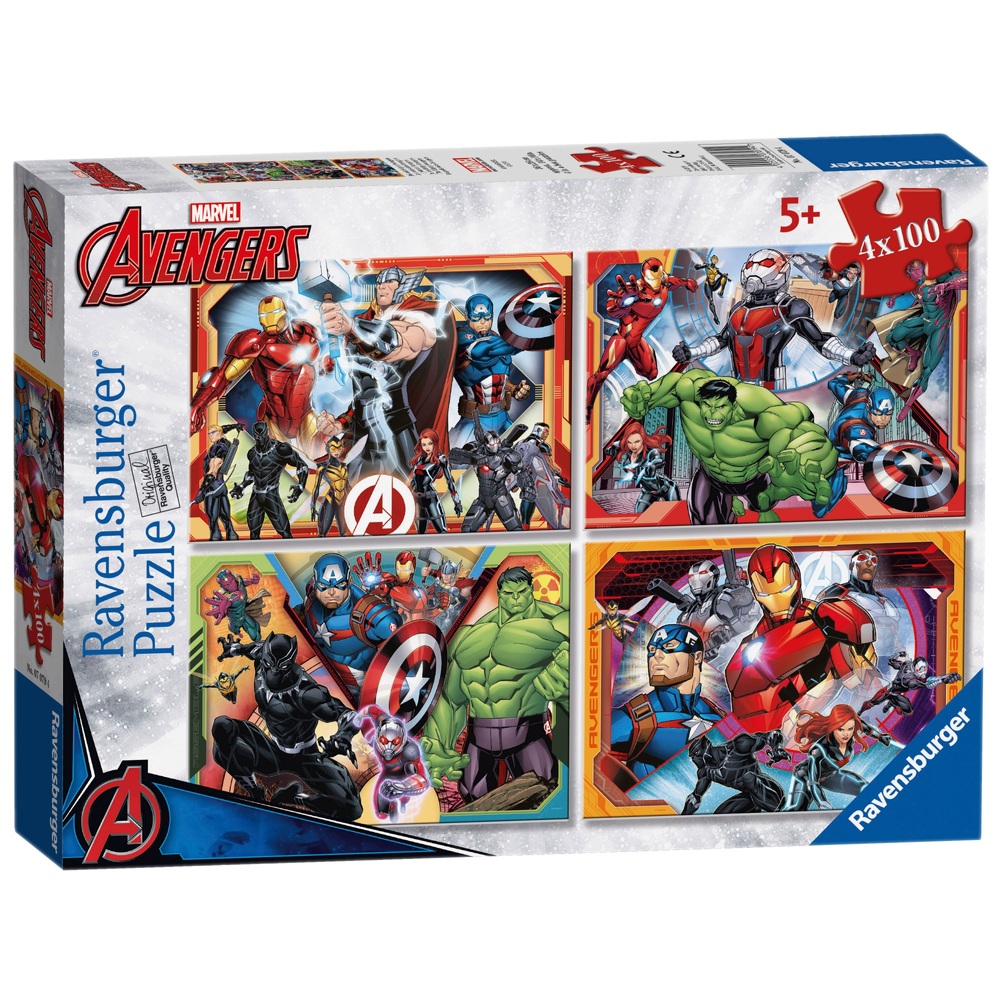 Ravensburger Marvel Avengers Assemble 4 x 100-teiliges Puzzle-Set