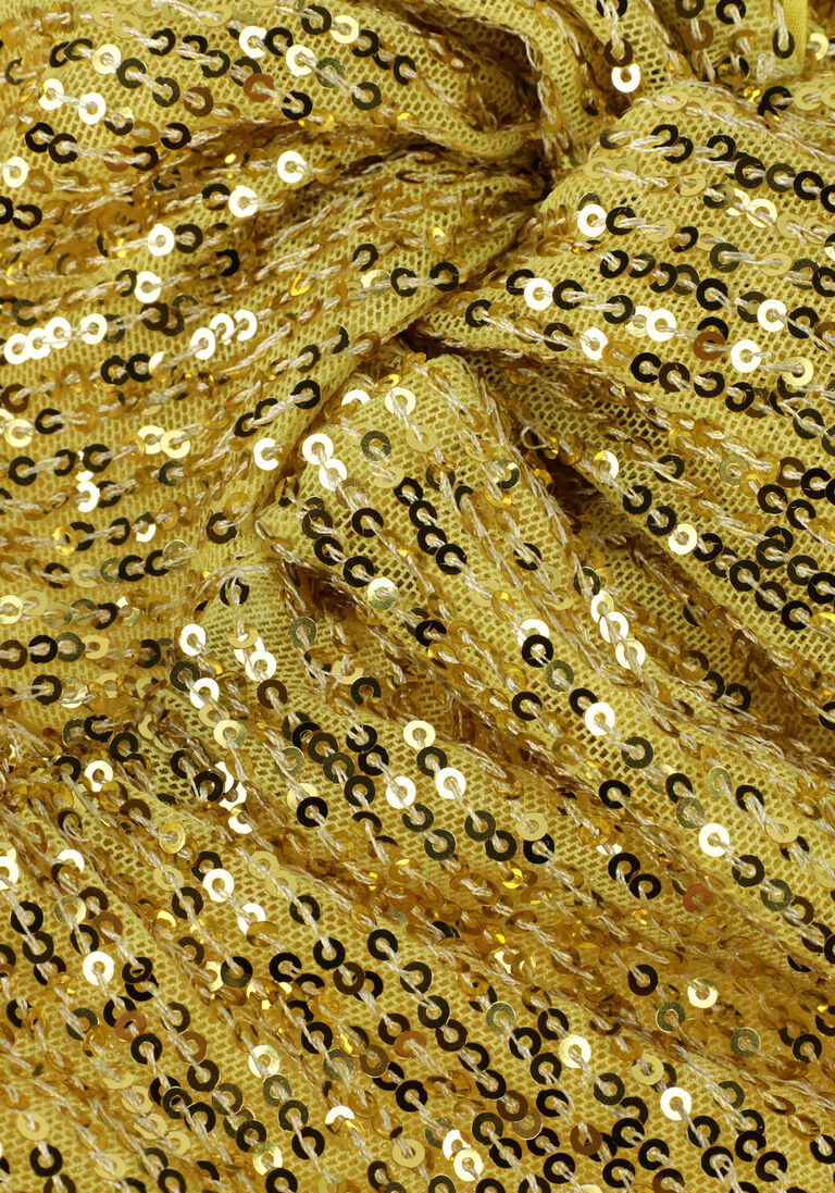 SECOND FEMALE gouden second female mini jurk shine on mini dress
