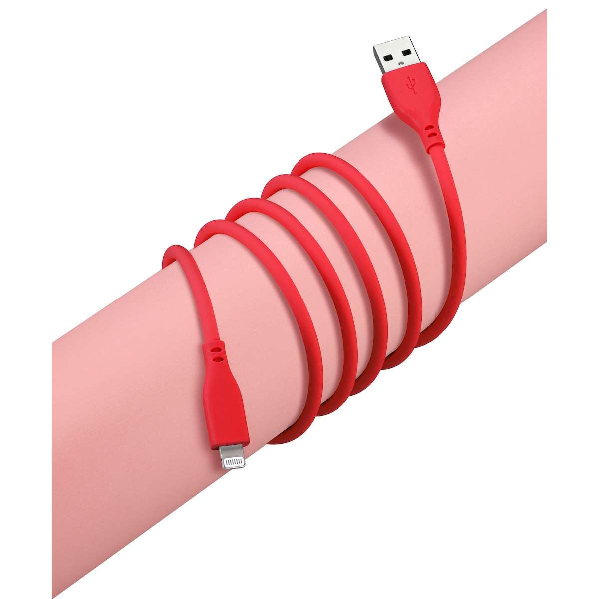 Goji USB-A til Lightning kabel 1,8m (rød)