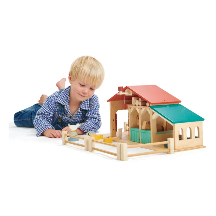 Tender Leaf Toys Ferme en bois et ses accessoires