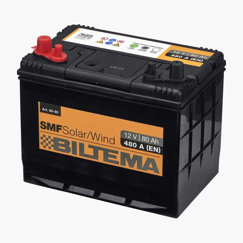 Fritidsbatteri, 12 V, 80 Ah