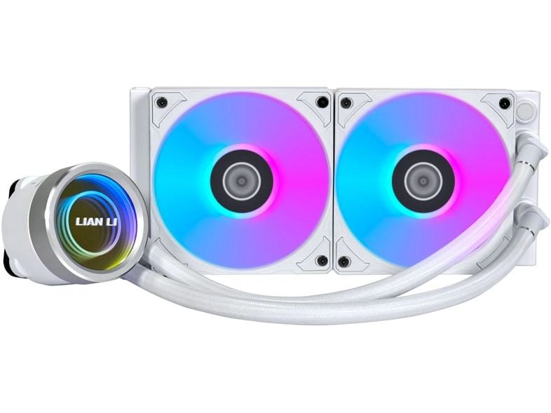 Lian Li Wasserkühlung Galahad II 240 Trinity Weiss Wasserkühler für Intel und AMD Prozessorsockel mit leisen RGB-Lüftern