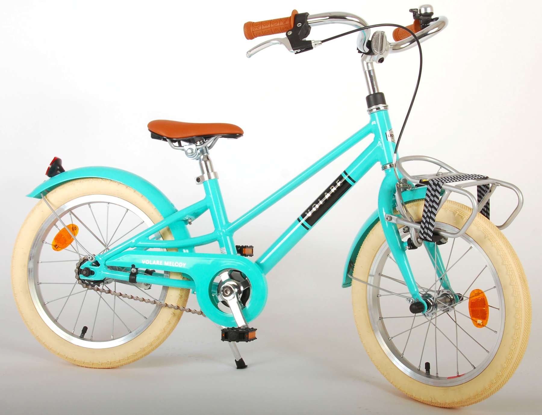 TPFSports Melody Kinderfahrrad - Mädchen - 16 Zoll - Rücktritt + Handbremse - Türkis