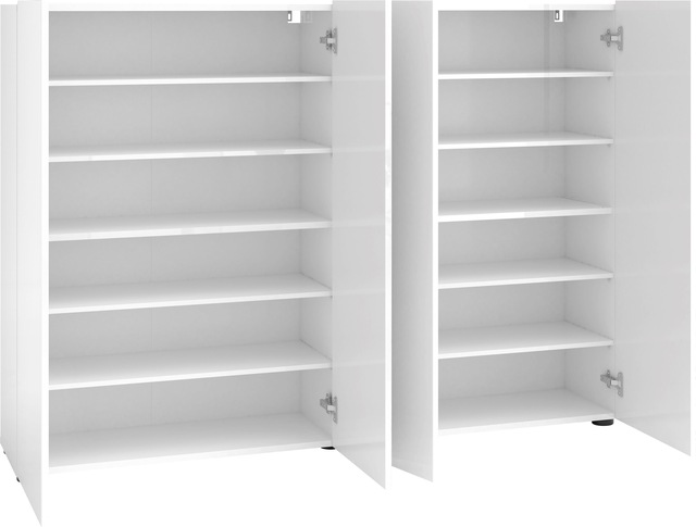 INOSIGN Schuhschrank »MISTER- Schuhregal, Made in Italy, 12 Fächer, 10 Einlegeböden« Breite 160 cm, 4 Türen, Hochglanz Lackierung