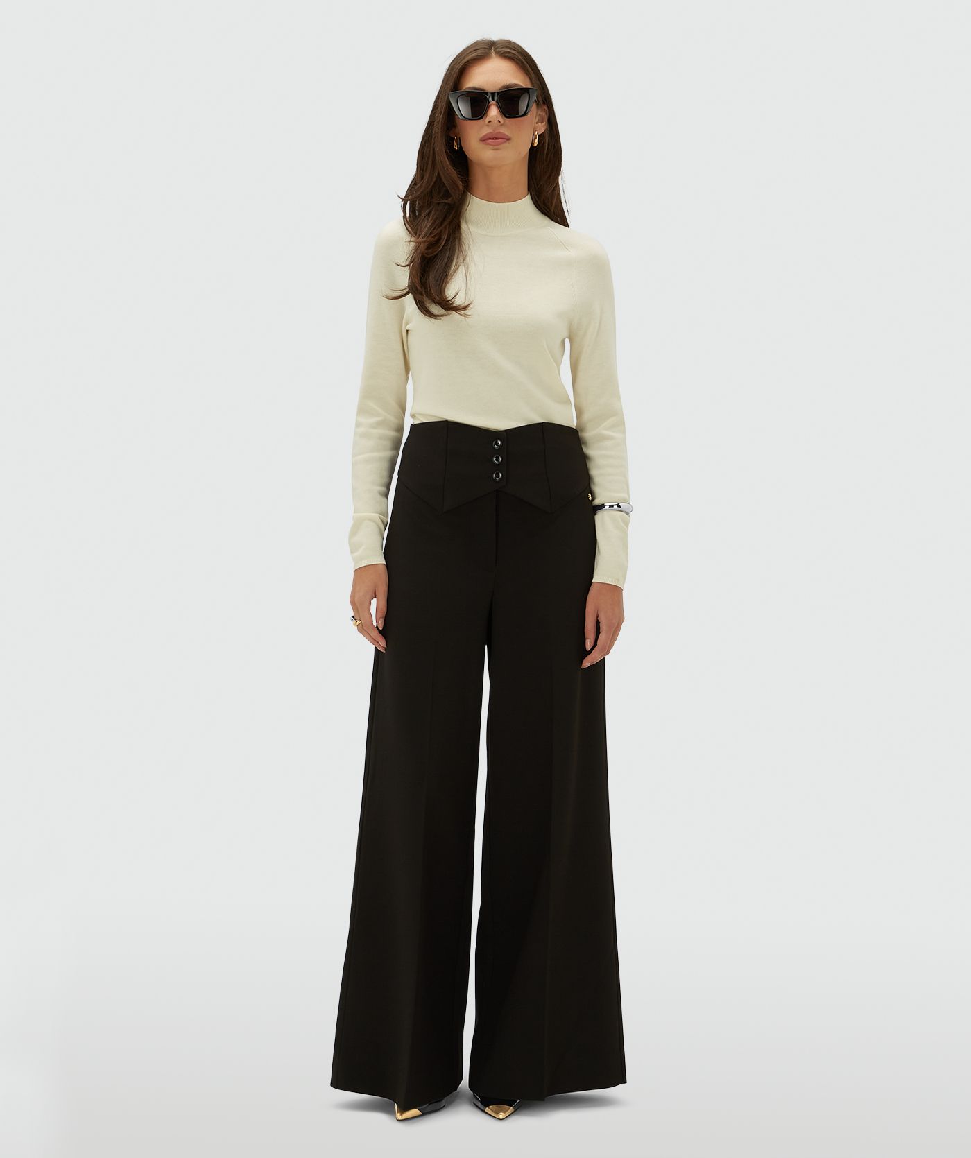 JV-SOFIA fitted coltrui - light ecru