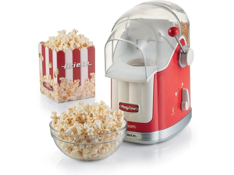 Ariete Popcorn Maschine Party Time ARI-2958-RD Rot/Weiss Popcornmaschine im Retro-Design