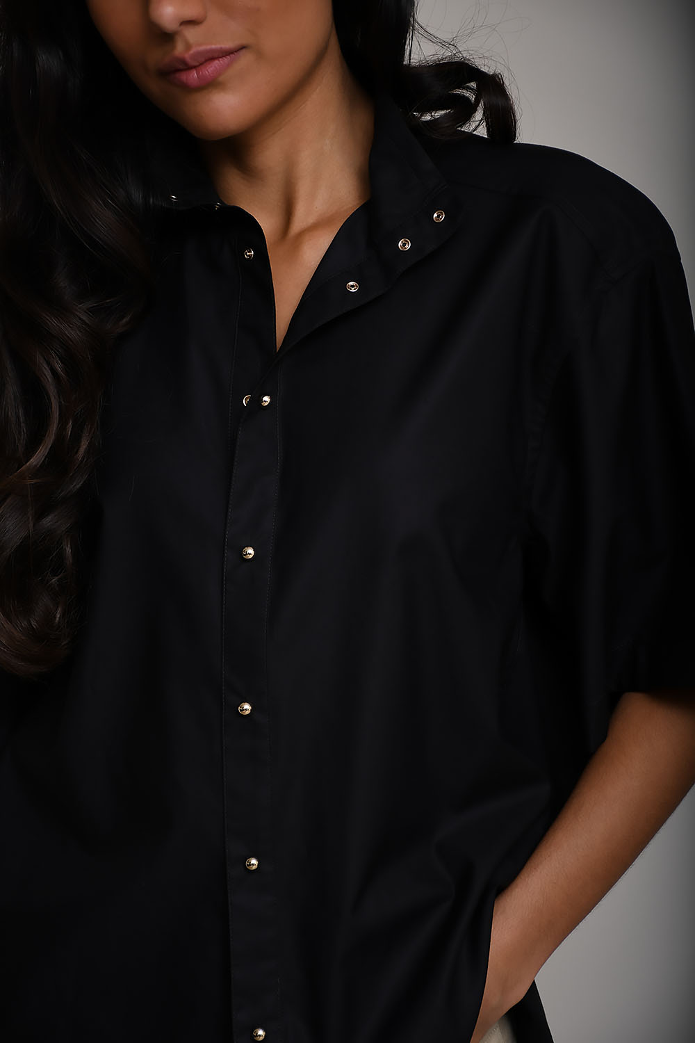 Roberta light popeline collar shirt