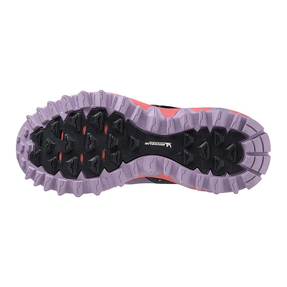 Mizuno WAVE MUJIN 9 - Chaussures trail Femme pastellilac/white/suncoral