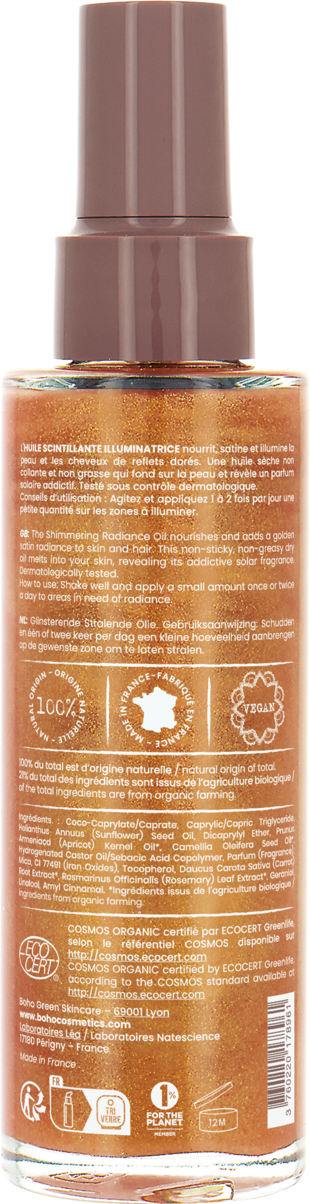 boho  Schimmerndes Körperöl, 01 Gold (100 ml)
