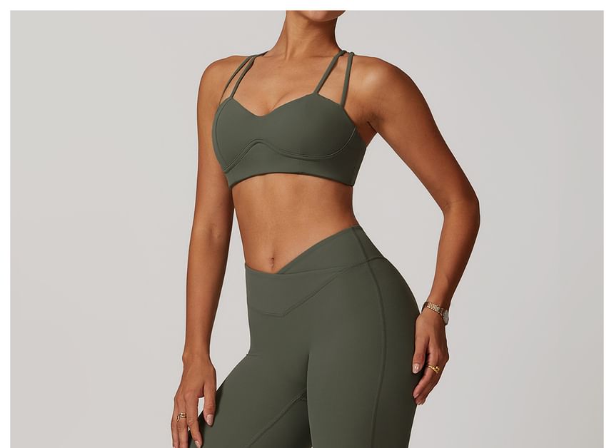 Skinniano - Laag uitlopende yogabroek met effen taille