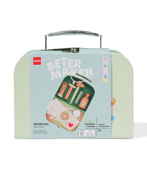 set en bois trousse de docteur avec 7 éléments