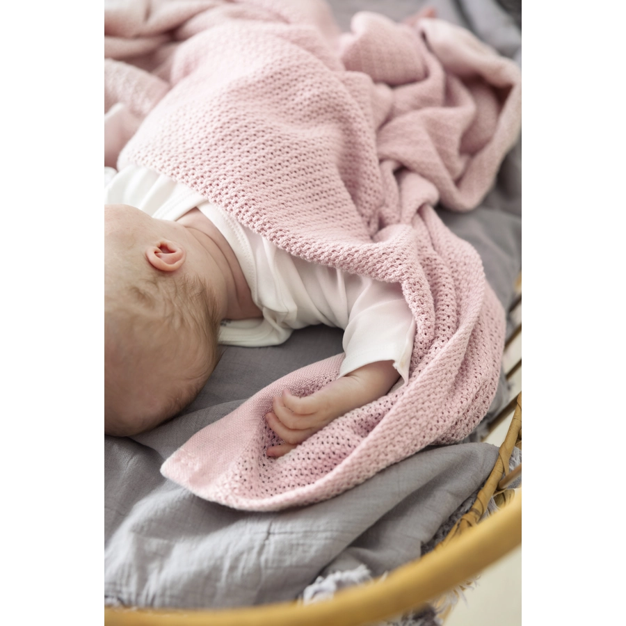 VINTER&BLOOM Kuscheldecke Soft Grid Chrystal Pink