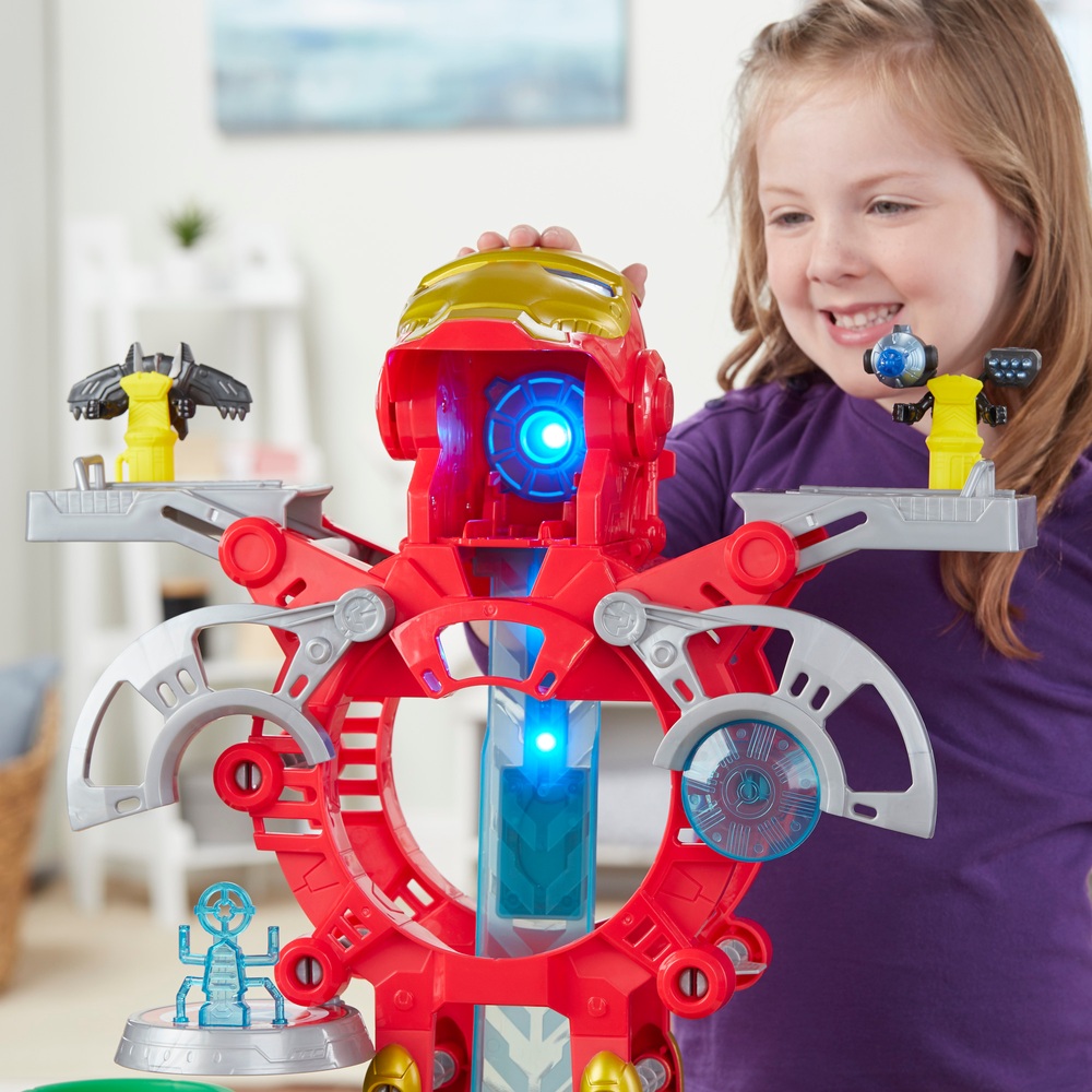 Playskool Heroes Marvel Superhelden-Abenteuer Iron Man Hauptquartier Spielset
