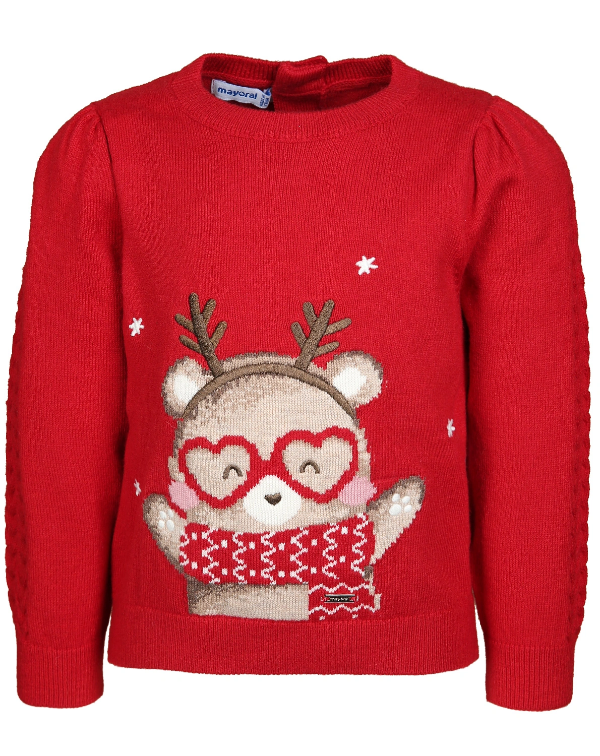 Strickpullover WINTER BEAR in rot