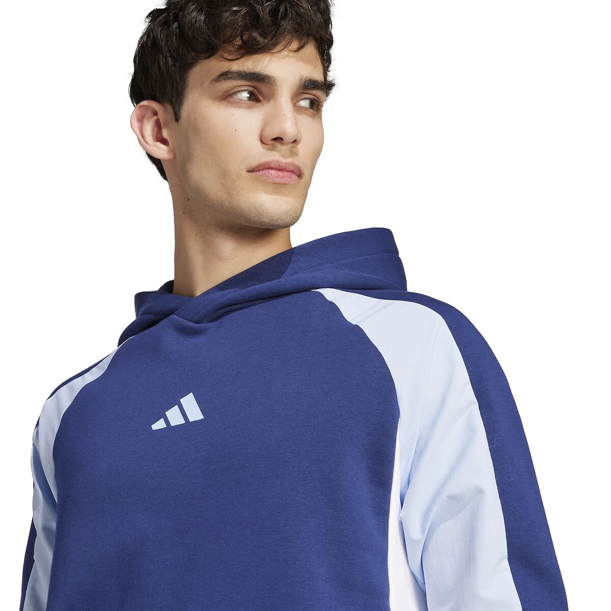 ADIDAS ROUPAS ESPORTIVAS<br>Moletom Essentiel com blocos de cores