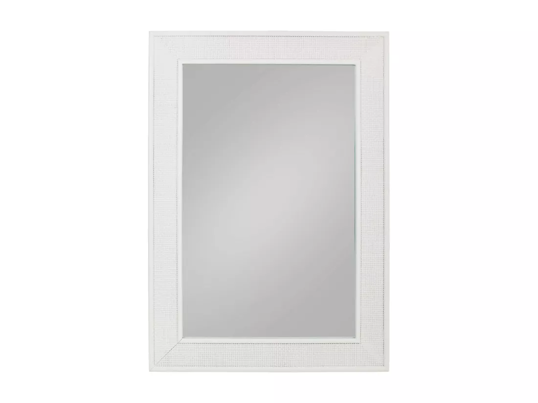 Miroir en bois et treillis blanc 70x2.5x100h