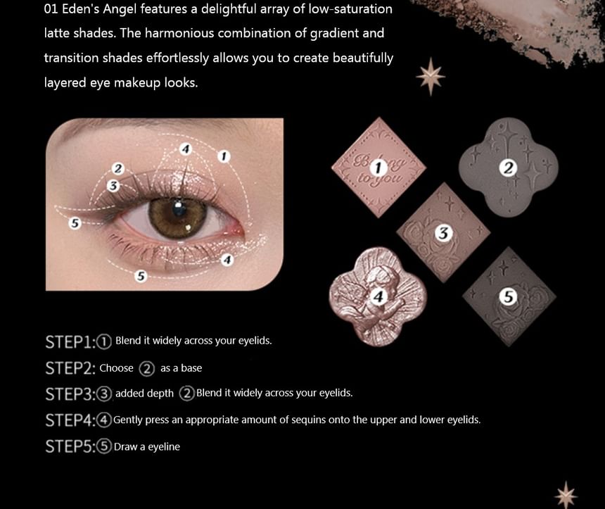 Flower Knows - Little Angel 9 Color Eyeshadow - 01 Eden's Angel