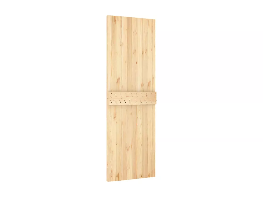 Porte coulissante et kit de quincaillerie 70x210 cm pin massif