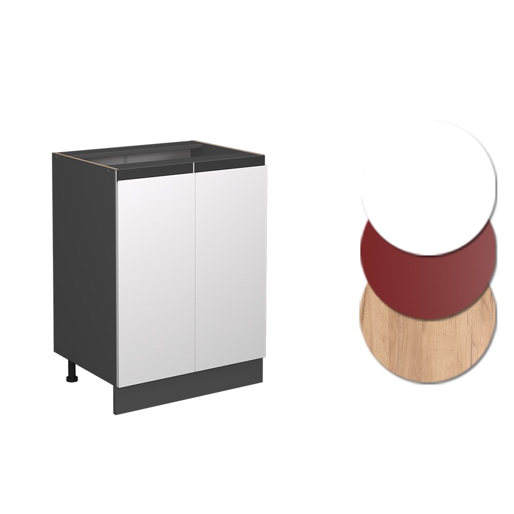 Vicco Unterschrank Küchenschrank Küchenmöbel R-Line J-Shape Anthrazit Weiß 60 cm modern